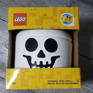 LEGO | Small 6" White Skull Storage Container NWT